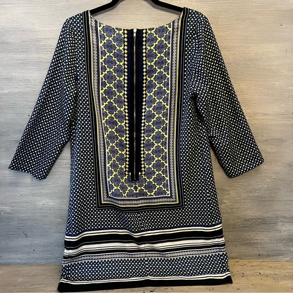 The Limited Morrocan Print Satin Like Feel‎ Shift Dress Medium Like New - Picture 7 of 11